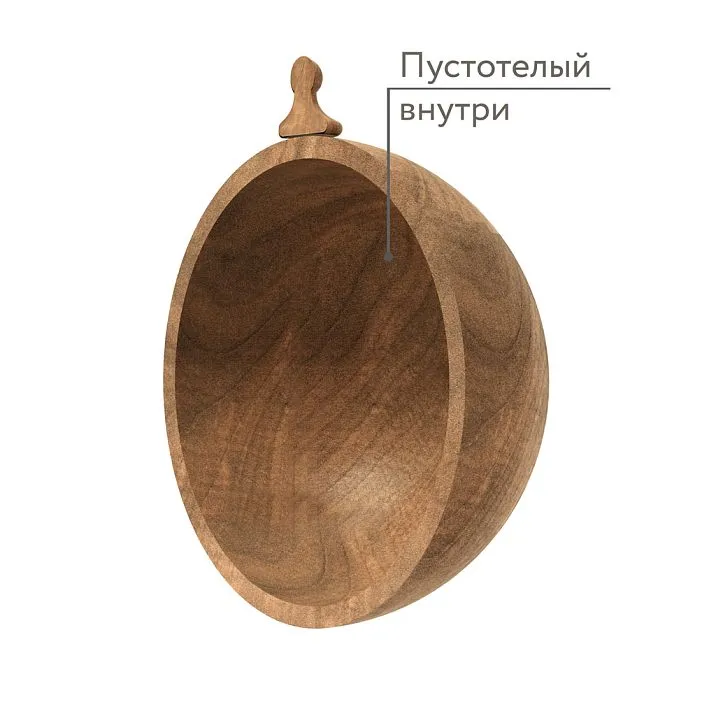 SUV-002 wooden Christmas balls, wooden Christmas ornament in cross-section