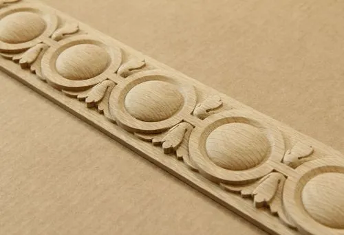 Wooden ornaments for house facade with carving