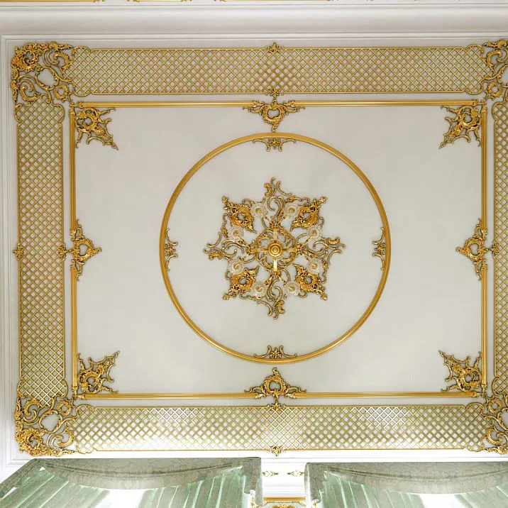 Резной наконечник на молдинг N-364R на деревянной поверхности