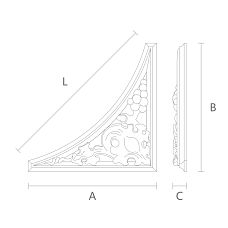 Wooden decorative item N-349R drawing