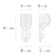 Polyurethane bracket KRPU-005 drawing