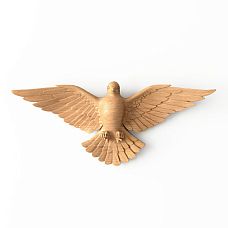 Maskron 'Dove NC-457-1' from oak &mdash; carved church decor element symbolizing the Holy Spirit.