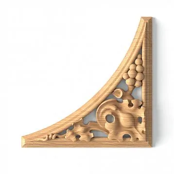 Wooden decorative inlay with carving N-349R