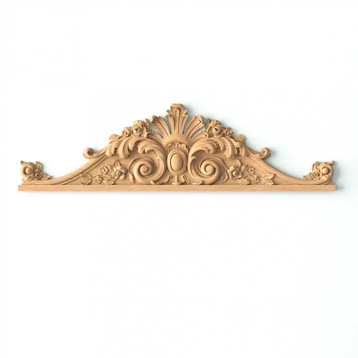 Геометрическая накладка из дерева N-439, резная, изготовлена в магазине декора Stavros