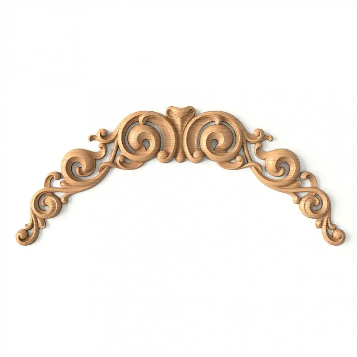 Carved applique IKN-016 from oak &mdash; decorative element for church and home decor.