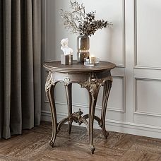 Coffee table made from solid wood in classic style, on base STL-027