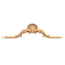 Резная накладка N.VRS-001-1 из дуба – декоративный элемент для мебели и стен