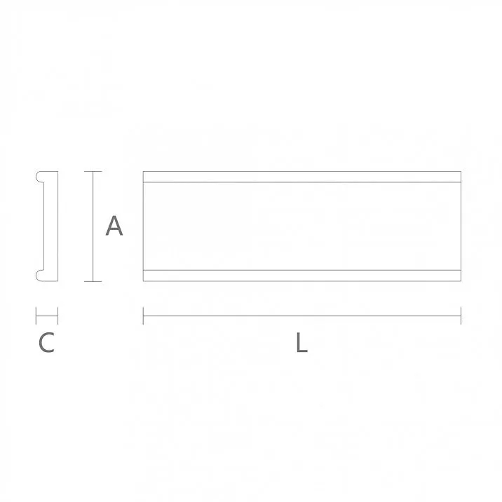 Молдинг MLD-029 из бука для декорирования стен и потолков чертеж