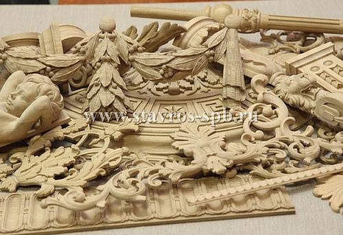 Carved moldings, wood carving in Saint Petersburg and Leningrad Oblast