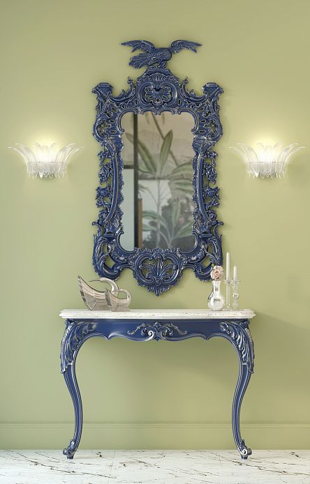 Luxurious interior with carved frame RM-046 and console STL-002