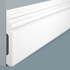 Skirting board B126 polystyrene HI WOOD 126&times;16&times;2000 mm close-up