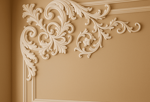 Decorative wall medallion in classic style
