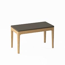 Stool frame STL-026-6 made of solid wood with four legs and rectangular seat