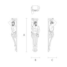 Декоративный кронштейн для интерьера чертеж