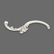 Close-up of the NPU-430L molded decoration, showcasing smooth lines and baroque scrolls