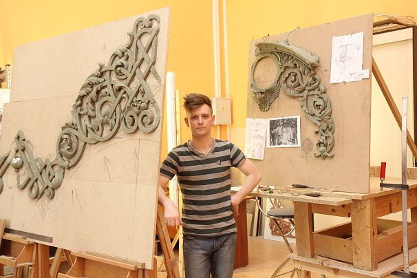 Rose Gold 50V Socket Cover. Door Handles on Socket. Image