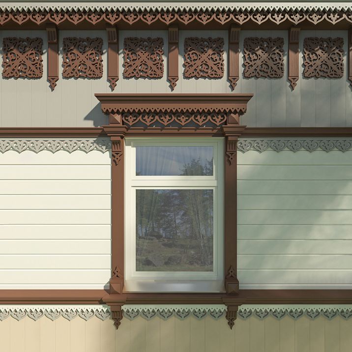 Carved Door Stop NL-6, house cladding photo