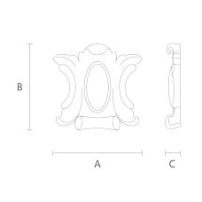 Carved Wooden Decor N-115 in Classic Style for Interior Design