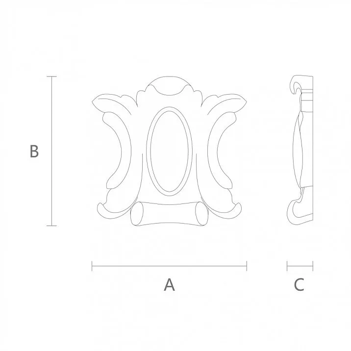 Carved Wooden Decor N-115 in Classic Style for Interior Design