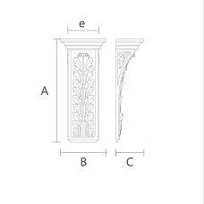 Кронштейн из массива дерева KR-057 чертеж