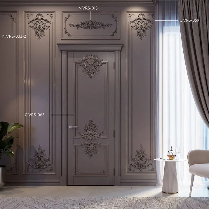 Wooden Decor Set C.VRS-065 for Walls and Doors