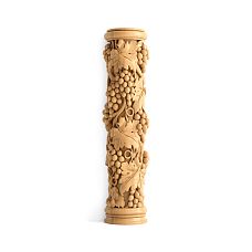 Carved Half-Column PLM-023 in Oak for Interior