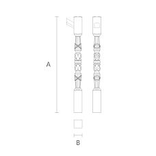 Carved wooden posts for staircases view in interior