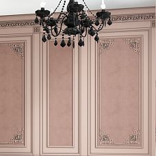 Carved molding K-086 from solid wood, interior photo with usage