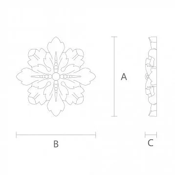 Carved Socket R-074 from Natural Oak