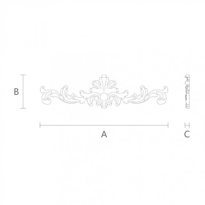 Резная накладка N-125 - недорогой и эффективный способ изменить облик кухни чертеж