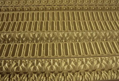 Carved wooden moldings with exquisite ornaments