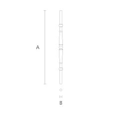 Wooden baluster L-056 for interior, furniture, and details