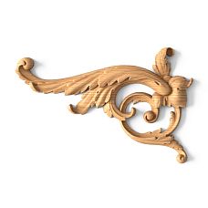 Insert N-066R made of oak or beech with carved decor