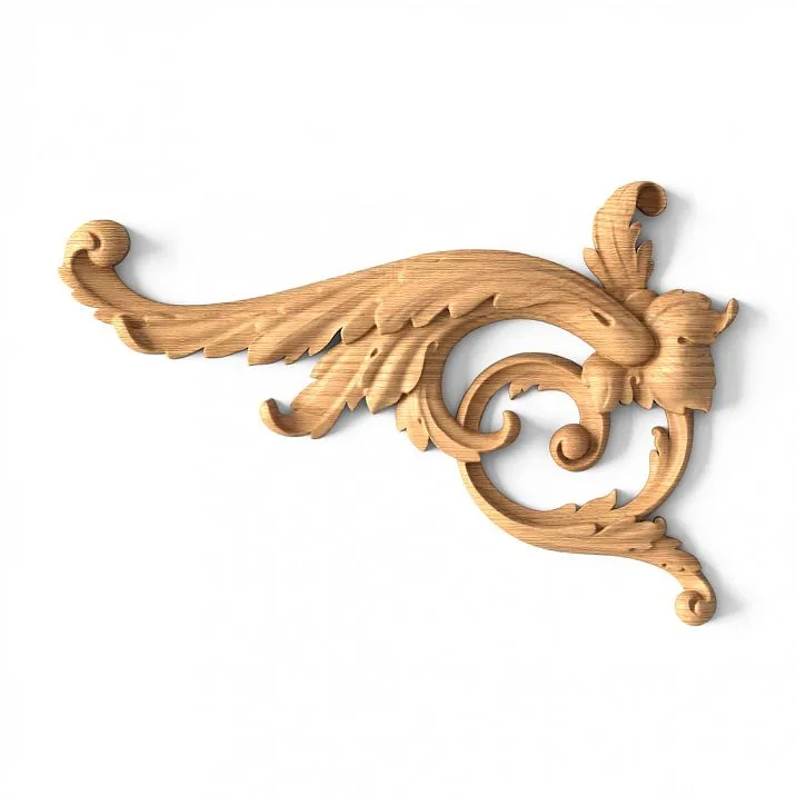 Insert N-066R made of oak or beech with carved decor