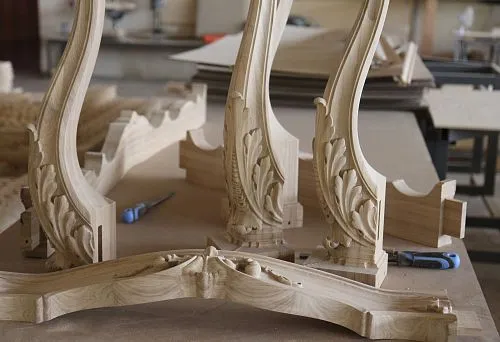 Elegant wooden legs for a festive table.