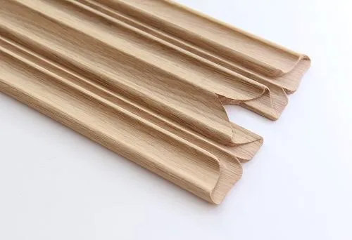 Decorative moldings from solid wood for stylish interior