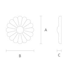 Резная Розетка из Дуба R-059 чертеж