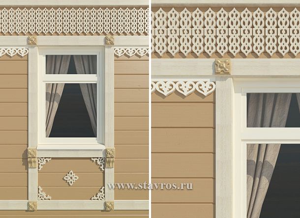 Idea for decorating carved window DR-008