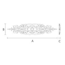 Элегантная и красивая накладка из дерева с природными мотивами в технике резьбы по дереву
