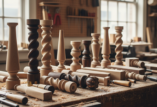 Разнообразные мебельные ножки и опоры из дерева &mdash; точёные, резные, конусные, винтовые и квадратные модели из дуба, бука и ореха