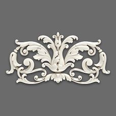 Carved polyurethane applique with floral pattern NPU-440, moisture-resistant