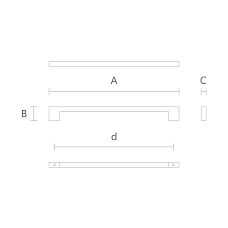 Схема мебельная ручка скоба дерево