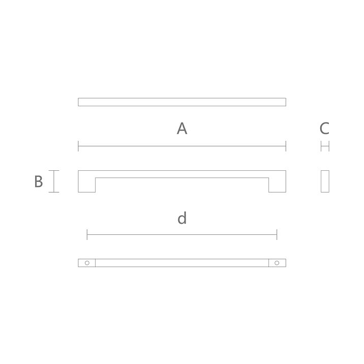 Схема мебельная ручка скоба дерево