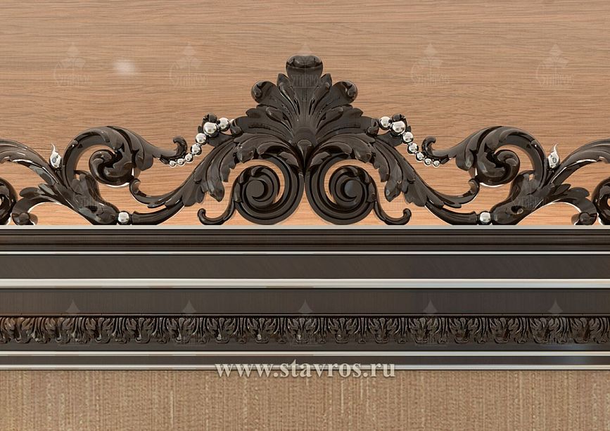 Finishing element of the carved frame RTV-001 &ndash; elegant pattern with crystals