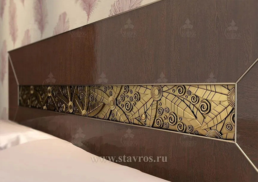 Carved decorative insert in the headboard of the bed KRV-007