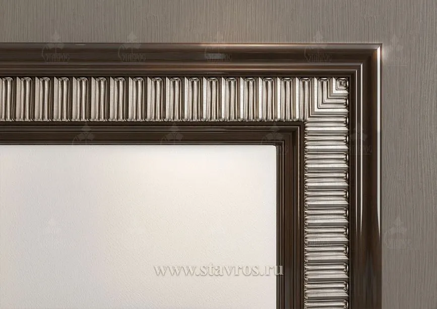 Detailed view of carved pattern on the frame of bed KRV-011
