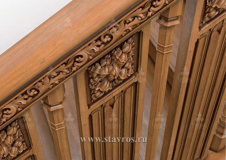 STAVROS components for the RLE-021 staircase &ndash; balusters, posts, handrails, finials