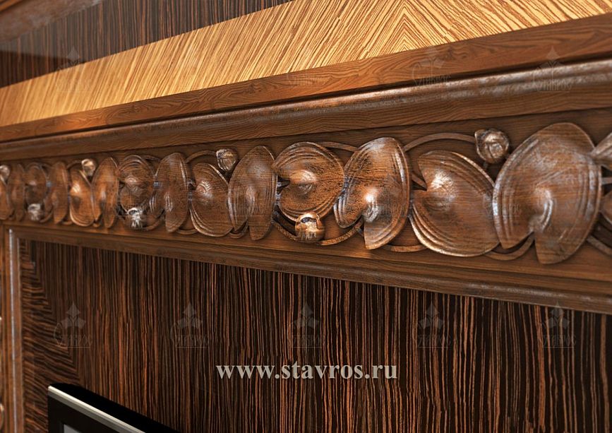 Carved frame for TV RTV-003 &ndash; elegant TV area decoration | Stavros