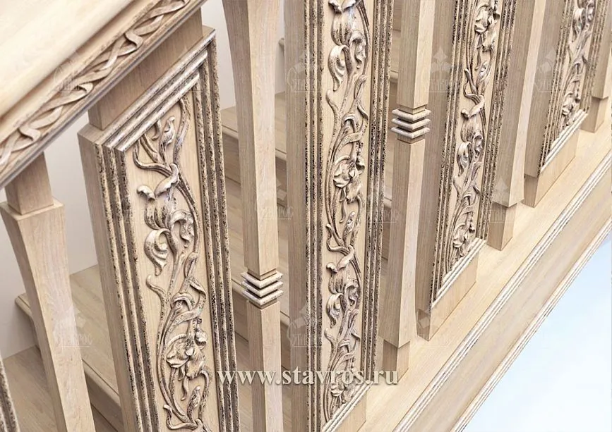 STAVROS components for the RLE-020 staircase &ndash; balusters, handrails, posts