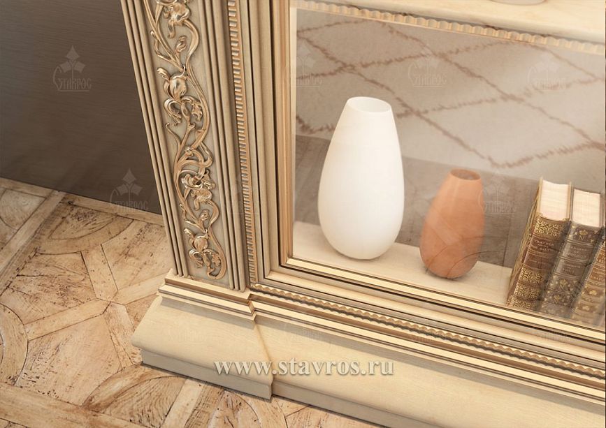 Base of the frame RTV-008 with decorative carving and smooth lines in classic style